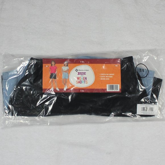 Member's Mark 2-PACK Girl's 7/8 Elastic Waist Woven Shorts - Picture 5 of 5